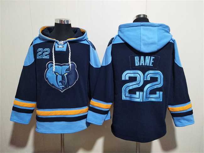 Men's Memphis Grizzlies #22 Desmond Bane Navy Ageless Must-Have Lace-Up Pullover Hoodie,We sell and wholesale Men's Memphis Grizzlies #22 Desmond Bane Navy Ageless Must-Have Lace-Up Pullover Hoodie on line form chian!